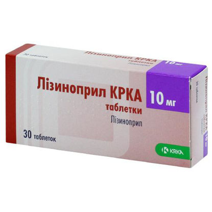 Світлина Лізиноприл КРКА таблетки 10 мг №30
